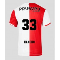 Camisa de time de futebol Feyenoord David Hancko #33 Replicas 1º Equipamento 2023-24 Manga Curta
